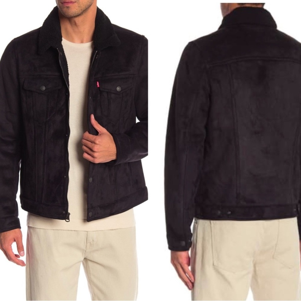 Levi's Dark Jacket with Sherpa Collar